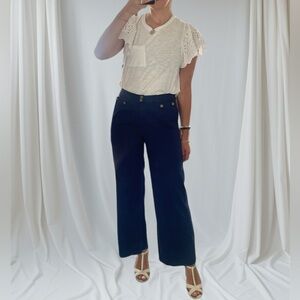 Lauren Ralph Lauren Brass Button Sailor Chino Pants